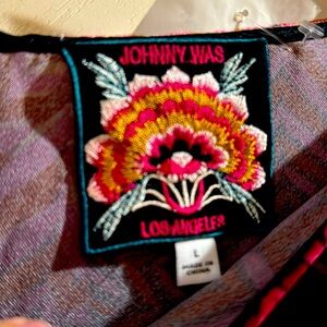 Johnny Was 
Belle velvet tank dress L relaxed fit.